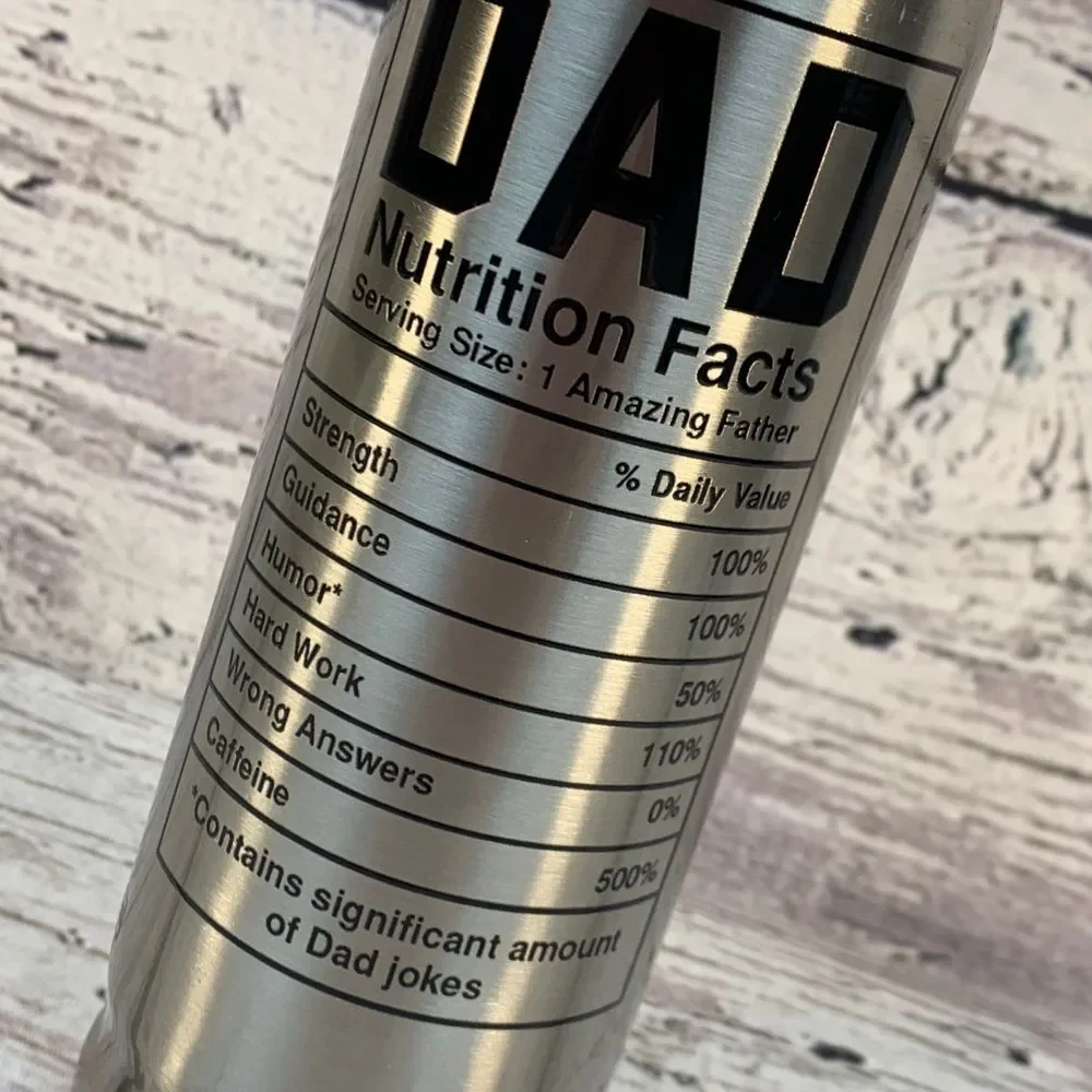 Best Dad Ever Shell Shaped Stainless Steel 17oz Tumbler American Flag Design NIB